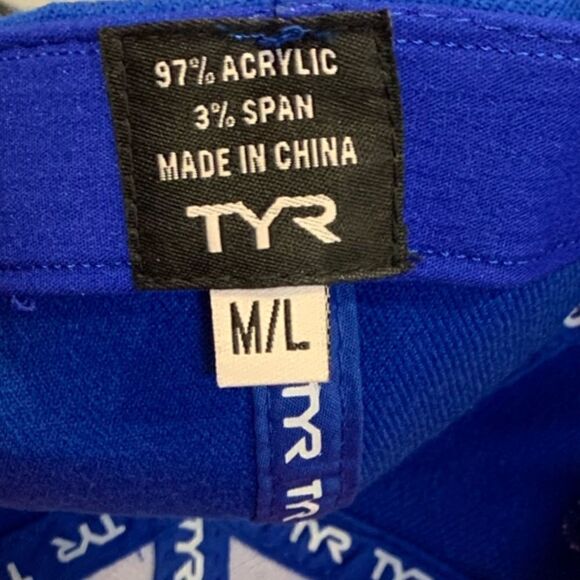 TYR LOGO Royal blue flex fit hat M/L - Picture 5 of 9